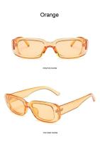 Gafas de sol cuadradas negras para mujer, gafas de sol rectangulares pequeñas, espejo transparente graduado para mujer - details 12