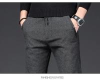 Pantalones de felpa de invierno para hombre, pantalones de negocios a la moda, cálidos, con cordón de terciopelo, gruesos, informales, elásticos, ropa masculina 28-29 - details 19