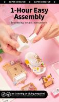 Robotime Rolife DIY Kit de casa de muñecas en miniatura, Kits de construcción de la serie Home Garden con LED, regalos de Navidad para adultos, comedor cálido - details 9