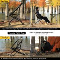Ba Alta Silla alta plegable Evoer de 2 vías ajustable para pesca, reuniones familiares y acampadas en grupo - details 4