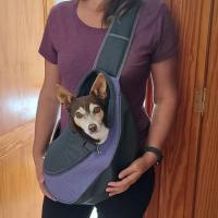 Bolso de hombro para mascotas, bolsa de viaje para perros, de malla Oxford, cómodo, S/L - details 15