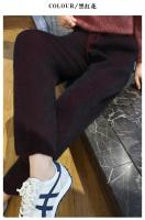 Pantalones de Cachemira para Mujer Otoño-Invierno Cintura Alta, Color Sólido, Estilo Casual, Ajuste Suelto, Pantalones de Punto para Exteriores - details 19