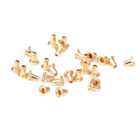 3MM 3.5MM 4MM Latón Color Oro 18K Sólido Hueco Tapas de Cierre con Orificios para Perlas, Suministros para Fabricación de Joyería, Accesorios - details 15