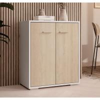 Mueble aparador Lander para salón moderno, blanco mate, 60x71x30 cm - details 6