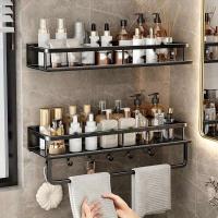 Toalla de ducha de aluminio para champú y cosméticos para pared de baño, cepillo de dientes, portavasos, 1 pieza - details 0