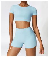 Pantalones cortos deportivos para mujer, mallas para Yoga, pantalones cortos para correr, a prueba de sentadillas, cintura alta, pantalones cortos ajustados para Fitness, pantalones cortos de entrenamiento con realce para ciclismo y gimnasio - details 28