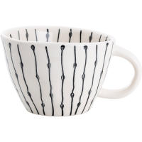 Taza de oro de cerámica de gran capacidad europea y americana taza de café irregular exprimida a mano taza de leche para el desayuno taza de avena - details 0