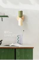 Lámpara de pared de cabecera colorida, lámpara de pared del pasillo nórdica para sala de estar, macarrón para habitación de niños, lámpara de decoración Interior para el hogar - details 0