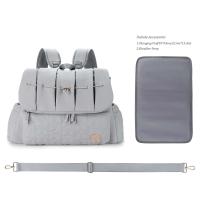 Mochila para mamá bordada acolchada impermeable para pañales, bolso de hombro grande para mujer con cambiador - details 5