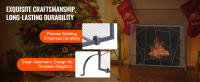 SucceBuy Pantalla para chimenea, protector contra chispas de malla de hierro de 906x720 mm, rejilla de valla contra incendios independiente para sala de estar - details 4