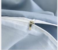 Setera de Cama de Color Sólido Coreano Negra de Alta Calidad para Huecos de Cama Reina/Rey Cubierta de Edredón de Tela Simple Tintada - details 10