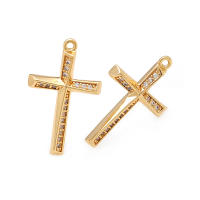 Colgantes de Cruza de Latón Dorado de 18K Joyería DIY Hallazgos de Collares y Pendientes - details 11