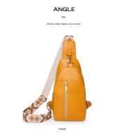 Riñonera de cuero PU para mujer, bolso de pecho sencillo de estilo bohemio para mujer, bolso de hombro deportivo Retro occidental de gran capacidad para ciclismo - details 8