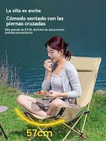 Silla reclinable jardin plegable portatil camping multifunción al aire libre - details 13