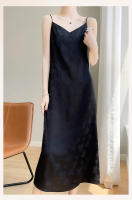 Elegante Falda de Seda con Cinturón de Satén de Ácido Acético Francés Vestido de Moda de Verano para Mujeres con Cuello en V y Talla hasta la Rodilla - details 10