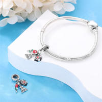 Dijes de plata de ley 100% para mujer, joyería fina DIY, regalo con cuentas de circón y Material metálico de piedra Natural - details 13
