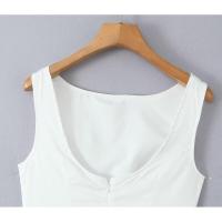 Vestido midi largo sin mangas para mujer, elegante con diseño sin espalda, cuello redondo, cinturilla, corte en A, ideal para fiestas y verano - details 12