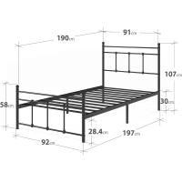 Cama 150x190 cm Altura 31cm con almacenamiento bajo la plataforma metal con cabecero - details 11