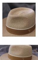 Sombrero de paja de Panamá Natural para hombre y mujer, sombrero de paja con forma suave, ala ancha, regalo de cumpleaños - details 7