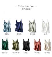 Top de Halter V para Mujer Camisola de Verano de Seda de Satén Blanco Vestido Delgado de Moda - details 5