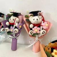 Ramo de flores de ganchillo, decoración de flores artificiales para estudiantes de boda, regalos de graduación, decoración de fiesta - details 9