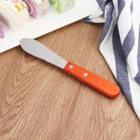 Cubiertos con mango de madera, espátula para mantequilla de acero inoxidable, raspador de crema, accesorios de cocina, herramientas para queso - details 2