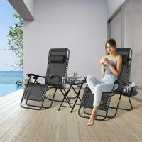 Juego de tumbona plegable con almohada, silla de jardín ergonómica, tumbona - details 22