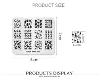 Placas de Sello para Arte de Uñas KADS Templates de Imagen Adecuadas para Salones de Belleza en Casa con Diseños de Flores Animales Corazón Estrella - details 1