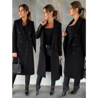 Abrigo de lana de manga larga Simple para mujer, moda de otoño e invierno - details 13