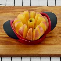 Rebanador de fruta de acero inoxidable/plástico, duradero, 4,72 pulgadas, 12 cuchillas súper afiladas, corte de fruta roja, rebanador grueso para restaurante - details 3