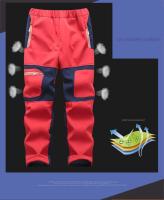 Fashion Brand Waterproof Boy Girl kids Pants Warm Trousers Sporty Climbing leggings Children Patchwork Soft Shell Outfits autumn - details 18