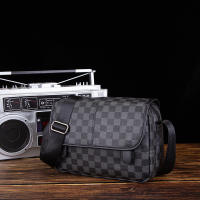 Bolso casual para hombre, almacenamiento multifuncional, bolso de hombro para hombre a cuadros informal a la moda, nuevo bolso de mensajero de gran capacidad - details 2
