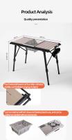 Mesa plegable ajustable de aleación de aluminio para acampar al aire libre, panel desmontable, mesa de barbacoa, IGT, cocina móvil - details 8