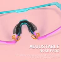 Kapvoe-gafas de sol polarizadas para ciclismo para hombre y mujer, lentes deportivas ligeras para conducir, correr, color rojo y azul, UV400 - details 4