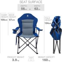 Silla Camping 150kg Alta Silla Plegable Camping Acolchada Resistente Sillas Jardin Respaldo Silla Playa Plegable Alto con Bolsillo y Portavasos Sillas Terraza Exterior Silla Director - details 35