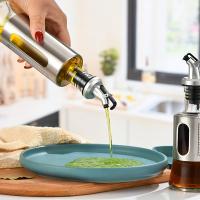 Botella De Aceite De Oliva Con Escala Y Encendido Automático Dispensador De Molienda Para Cocina Barbacoa Suministros De Estercolización De Vidrio Y Acero Inoxidable - details 3