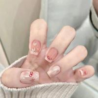 Caja de 24 piezas uñas removibles estilo corto parches uñas postizas uñas tabletas - details 58