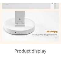 Lámpara de lectura de cabecera de escritorio plegable nocturna recargable por USB con Sensor táctil L ajustable, batería de 4000mAh, tres modos para - details 12