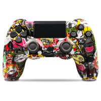 BLUEKAKA para controlador inalámbrico PS4 controlador de mando de juegos con doble vibración y botones de disparo con conector de 3,5mm - details 0