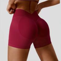 Shorts de Yoga de Cintura Alta Ajuste Ajustado para Abdomen y Cadera Material de Nylon - details 1