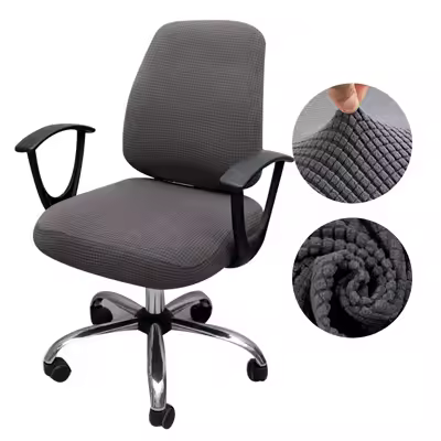 Funda para silla gruesa y sólida para ordenador de oficina, funda de asiento dividida de LICRA, funda Universal para sillón antipolvo para oficina - 1