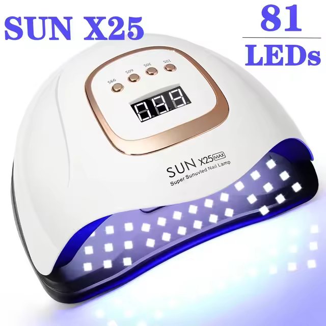 Secador de Gel de UVA Profesional 380W Lámpara LED de 84LEDs con 4 Timeros Automáticos - 1