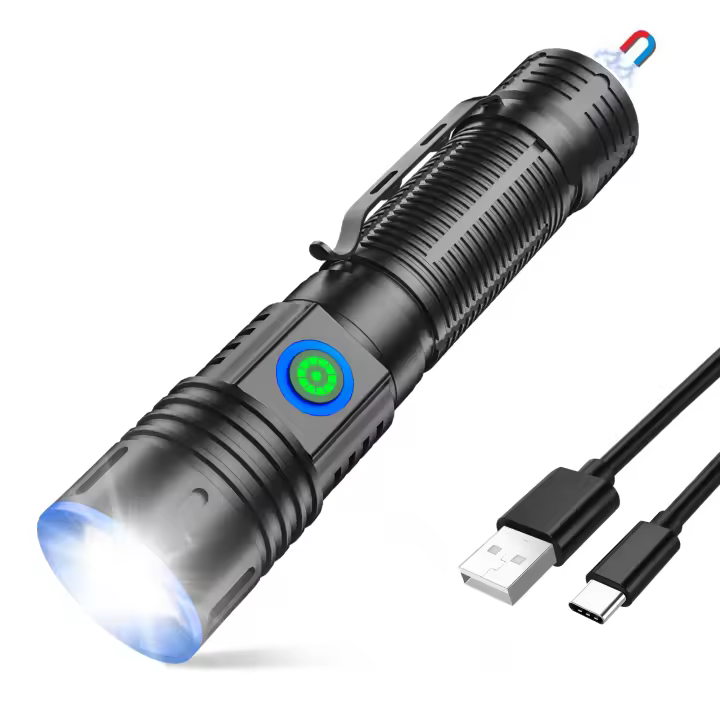 WSSBOND 20.000 indoor Tipsy LED, recargable magnética, 1500 metros de alcance, zoomable, impermeable, para uso doméstico, Emergencia, Búsqueda, Doco táctico - 1