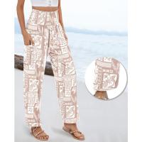 2025 Europa Y Los Estados Unidos Nuevo, Primavera Y Verano Señoras Suelta De Cintura Alta Impreso Pantalones Casuales Mujer - details 4