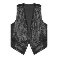 Chalecos de lentejuelas brillantes para hombre, chaleco sin mangas a la moda para Jazz, Hip-hop, fiesta de baile Rave, ropa para discoteca, disfraz de actuación - details 4