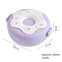 Fiambrera Resistente a Fugas para Niños Tapa de Comida Escolar con 3 Compartimentos para Microondas - details 1