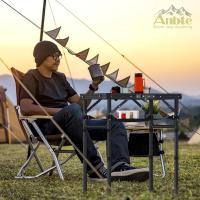 Mesa de Camping Plegable Portátil 60x40x25.4/49/67cm Altura Ajustable Impermeable Negro - details 6
