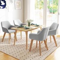 2 Sillas de Comedor Modernas Sillas de Cocina Tapizadas en Terciopelo con Respaldo Reposabrazos y Patas de Madera Carga 120 kg para Salón Dormitorio 54x57x80 cm - details 1