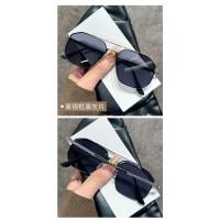 Nuevas gafas de sol rectangulares, gafas de sol envueltas con borde de moda de doble haz, gafas decorativas de Metal UV400 - details 9