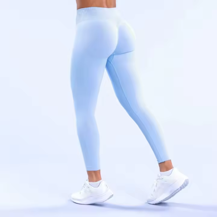 Pantalones deportivos sin costuras Leggings de yoga de cintura alta - 1